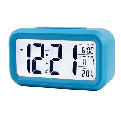 TXY LED Digital Alarm Clock Backlight Snooze Mute Calendar Desktop Electronic Bcaklight Table Clocks Desktop Clock (Blue)