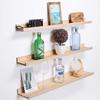 AZSKY 48 Inch Large Wood Floating Shelves for Wall Set of 3, Rustic Natural Picture Ledge Shelf Decor for Bedroom Kitchen Bathroom Living Room Nursery Display, 3 Same Sizes view 1