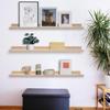 AZSKY 48 Inch Large Wood Floating Shelves for Wall Set of 3, Rustic Natural Picture Ledge Shelf Decor for Bedroom Kitchen Bathroom Living Room Nursery Display, 3 Same Sizes view 2