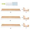 AZSKY 48 Inch Large Wood Floating Shelves for Wall Set of 3, Rustic Natural Picture Ledge Shelf Decor for Bedroom Kitchen Bathroom Living Room Nursery Display, 3 Same Sizes view 4