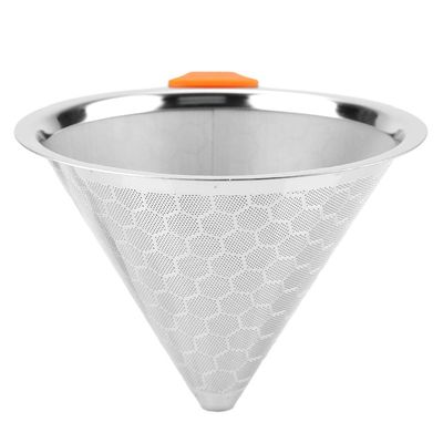Pour over Coffee Filter, Stainless Steel Fine Mesh Strainer Coffee Dripper, 4.92 X 3.54 X 0.39in