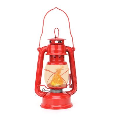 Agatige Vintage Kerosene Lamp, Iron Kerosene Oil Lantern Hanging Hurricane Lamp for Indoor Outdoor Home Party Pub Decoration(Red)