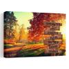 MySoulAndSpirit Store - Autumn Trees And Leaves Autumn Scene With Family Street Sign Canvas For Home Decor Personalized Canvas Wall Art Custom Canvas Prints With Street Sign Family Name Art (24"x16") view 1