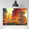 MySoulAndSpirit Store - Autumn Trees And Leaves Autumn Scene With Family Street Sign Canvas For Home Decor Personalized Canvas Wall Art Custom Canvas Prints With Street Sign Family Name Art (24"x16") view 2