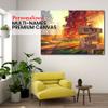 MySoulAndSpirit Store - Autumn Trees And Leaves Autumn Scene With Family Street Sign Canvas For Home Decor Personalized Canvas Wall Art Custom Canvas Prints With Street Sign Family Name Art (24"x16") view 4