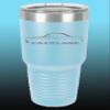 1966 1967 Ford Fairlane Hardtop 30oz Stainless Steel Tumbler w/Clear Lid ltblue view 1