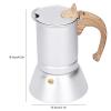 3 Cups Stove Top Espresso Coffee Maker, Italian Expresso Coffee Maker Machine Moka Pot for Gas or Electric Ceramic Stovetop, Cappuccino or Latte view 4