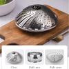 1pcs Food Steamer Basket, Vegetable Fruit Strainer, Stainless Steel Multifunction Steaming Rack, Folding/Scalable, Kitchen Tools Gadgets, Silver view 3