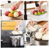 1pcs Food Steamer Basket, Vegetable Fruit Strainer, Stainless Steel Multifunction Steaming Rack, Folding/Scalable, Kitchen Tools Gadgets, Silver view 4