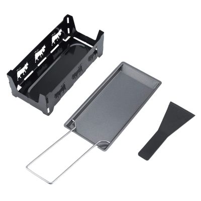 Cheese Raclette with Foldable Handle, Mini Tea Light Raclette Set Candlelight Raclette Cheese Raclette Melter for Grill