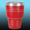 1966 1967 Ford Fairlane Hardtop 30oz Stainless Steel Tumbler w/Clear Lid red view 1