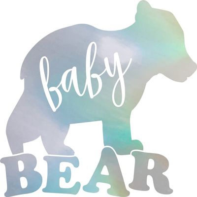 THE BANGLES Bear Family Baby Bear Animal (Hologram) (Set of 2) Premium Waterproof Vinyl Decal Stickers for Laptop Phone Accessory Helmet Car Window Bumper Mug Tuber Cup Door Wall Decoration
