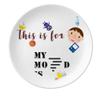 Bad Mood Windy Weather Porcelain Plate Dinner Round Dish Boy Man view 1