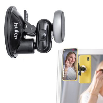 hula+ Magnet Phone Holder Reusable Stand, Portable Mount for Shower Mirror Kitchen Window & Bathroom Compatible with All Phones, Ideal for Content, TikTok, Instagram, Movies & Music