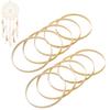 FAVOMOTO 10PCS 6 Inch Wooden Dream Catcher Rings Round Wooden Floral Hoops Wreath Rings Macrame Craft Hoops Macrame Floral Wreath Dream Catcher Wedding Decor for DIY Projects Home Christmas Decor view 1