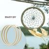 FAVOMOTO 10PCS 6 Inch Wooden Dream Catcher Rings Round Wooden Floral Hoops Wreath Rings Macrame Craft Hoops Macrame Floral Wreath Dream Catcher Wedding Decor for DIY Projects Home Christmas Decor view 2
