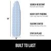 GORILLA GRIP The Original Ironing Board Cover and Pad, Silicone Coating, 400F Scorch Resistant Thick Padding, Heavy Duty Iron Covers Standard Boards, Hook and Loop Fastener Strap, Blue Dots 15x54 view 2