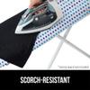 GORILLA GRIP The Original Ironing Board Cover and Pad, Silicone Coating, 400F Scorch Resistant Thick Padding, Heavy Duty Iron Covers Standard Boards, Hook and Loop Fastener Strap, Blue Dots 15x54 view 3