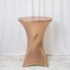 24" Dia Premium Spandex Cocktail Table Cover (Blush/Rose Gold, Case of 12) view 3
