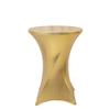 24" Dia Premium Spandex Cocktail Table Cover (Gold, Pack of 1) view 2