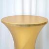24" Dia Premium Spandex Cocktail Table Cover (Gold, Pack of 1) view 4