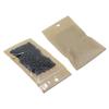 FERENLI 100Pcs Clear Brown Kraft Paper Plastic for Zip Reclosable Bag Lock Flat Heat Sealable Smell Proof Packaging Bags Zipper Lock Coffee Plastic Bags 14x22cm (5.5x8.6 inch) view 2
