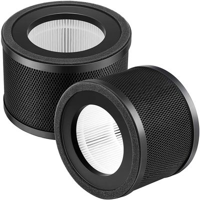 2 Pack TT-AP001 Replacement Filter, Compatible with TaoTronics TT-AP001 and VAVA VA-EE014, 3-in-1 HEPA and Activated Carbon Filter