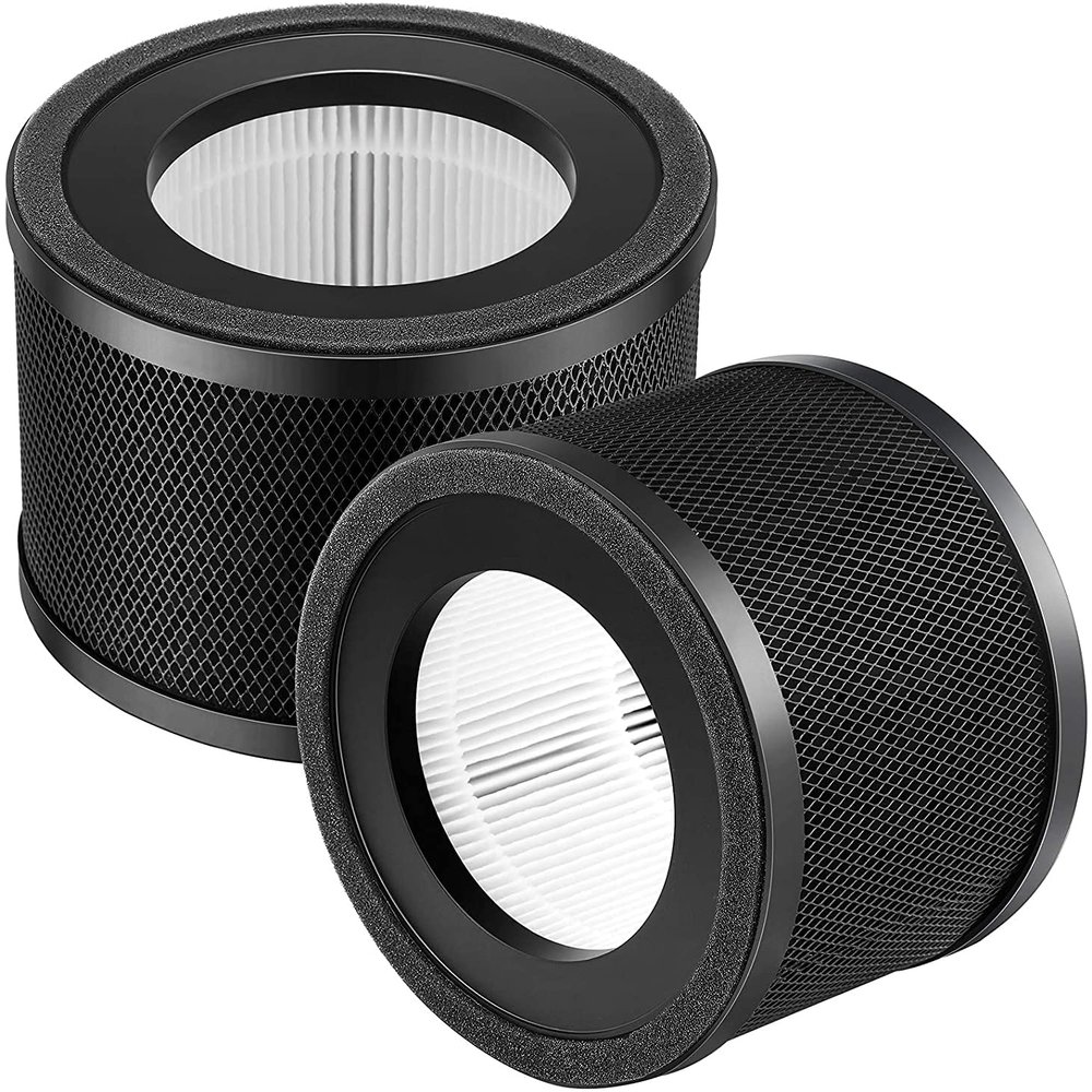 2 Pack TT-AP001 Replacement Filter, Compatible with TaoTronics TT-AP001 and VAVA VA-EE014, 3-in-1 HEPA and Activated Carbon Filter