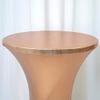 24" Dia Premium Spandex Cocktail Table Cover (Blush/Rose Gold, Pack of 1) view 4