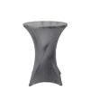 24" Dia Premium Spandex Cocktail Table Cover (Charcoal Gray, Pack of 1) view 1