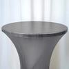 24" Dia Premium Spandex Cocktail Table Cover (Charcoal Gray, Pack of 1) view 4