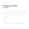 ZLINE Crystal Bay Towel Holder in Polish Gold (CBY-HTH-PG) view 2