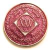25 Year NA Bling Medallion - Pink, Sparkle, Glitter, Chip, Coin, Token view 1