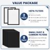 ProHEPA 9000 Replacement Filter Compatible with VEVA 9000 Air Puri-fiers, 2 Pack HEPA Replacement Filters & 8 Activated Carbon Pre-Filters view 4