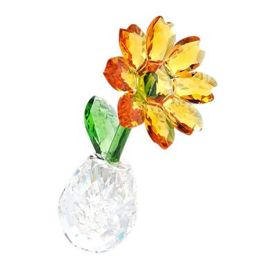 VOSAREA 1pc Crystal Sunflower Ornament Creative Table Decor for Home Office Smooth Finish Easy to Install Energetic Atmosphere Friends Family