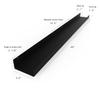 DIY CARTEL Made in USA Floating Metal Wall Shelf Picture Ledge - USA Manufactured Steel - Industrial Heavy Duty Modern Farmhouse Rustic Designed Shelf (48in Black) view 3