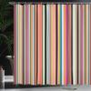Ambesonne Abstract Shower Curtain, Barcode Lines Like Stripes Vertical Pattern Funky Modern Tile Illustration, Cloth Fabric Bathroom Decor Set with Hooks, 69" W x 84" L, Burnt Sienna view 3
