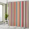 Ambesonne Abstract Shower Curtain, Barcode Lines Like Stripes Vertical Pattern Funky Modern Tile Illustration, Cloth Fabric Bathroom Decor Set with Hooks, 69" W x 84" L, Burnt Sienna view 4
