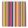 Ambesonne Abstract Shower Curtain, Barcode Lines Like Stripes Vertical Pattern Funky Modern Tile Illustration, Cloth Fabric Bathroom Decor Set with Hooks, 84" Long Extra, Mustard Magenta view 2