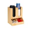 AIZYR 4 Compartment Coffee Condiment and Accessories Organizer, for Coffee Cups, Stirrers, Snacks, Sugars,B view 1