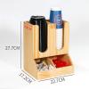 AIZYR 4 Compartment Coffee Condiment and Accessories Organizer, for Coffee Cups, Stirrers, Snacks, Sugars,B view 2