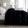 All Season Goose Down 1 PC Pinch Pleated Comforter 100% Natural Cotton Fill Power 500 GSM Medium Warm Ultra Soft Cloud Fluffy, Long Lasting Twin XL Size | Black Pinch Pleated Comforter view 3