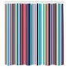 Ambesonne Abstract Shower Curtain, Barcode Lines Like Stripes Vertical Pattern Funky Modern Tile Illustration, Cloth Fabric Bathroom Decor Set with Hooks, 69" W x 70" L, Sky Blue view 2