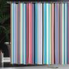 Ambesonne Abstract Shower Curtain, Barcode Lines Like Stripes Vertical Pattern Funky Modern Tile Illustration, Cloth Fabric Bathroom Decor Set with Hooks, 69" W x 70" L, Sky Blue view 3