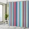 Ambesonne Abstract Shower Curtain, Barcode Lines Like Stripes Vertical Pattern Funky Modern Tile Illustration, Cloth Fabric Bathroom Decor Set with Hooks, 69" W x 70" L, Sky Blue view 4