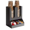 AIZYR 4 Compartment Coffee Condiment and Accessories Organizer, for Coffee Cups, Stirrers, Snacks, Sugars,A view 1