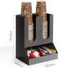 AIZYR 4 Compartment Coffee Condiment and Accessories Organizer, for Coffee Cups, Stirrers, Snacks, Sugars,A view 3