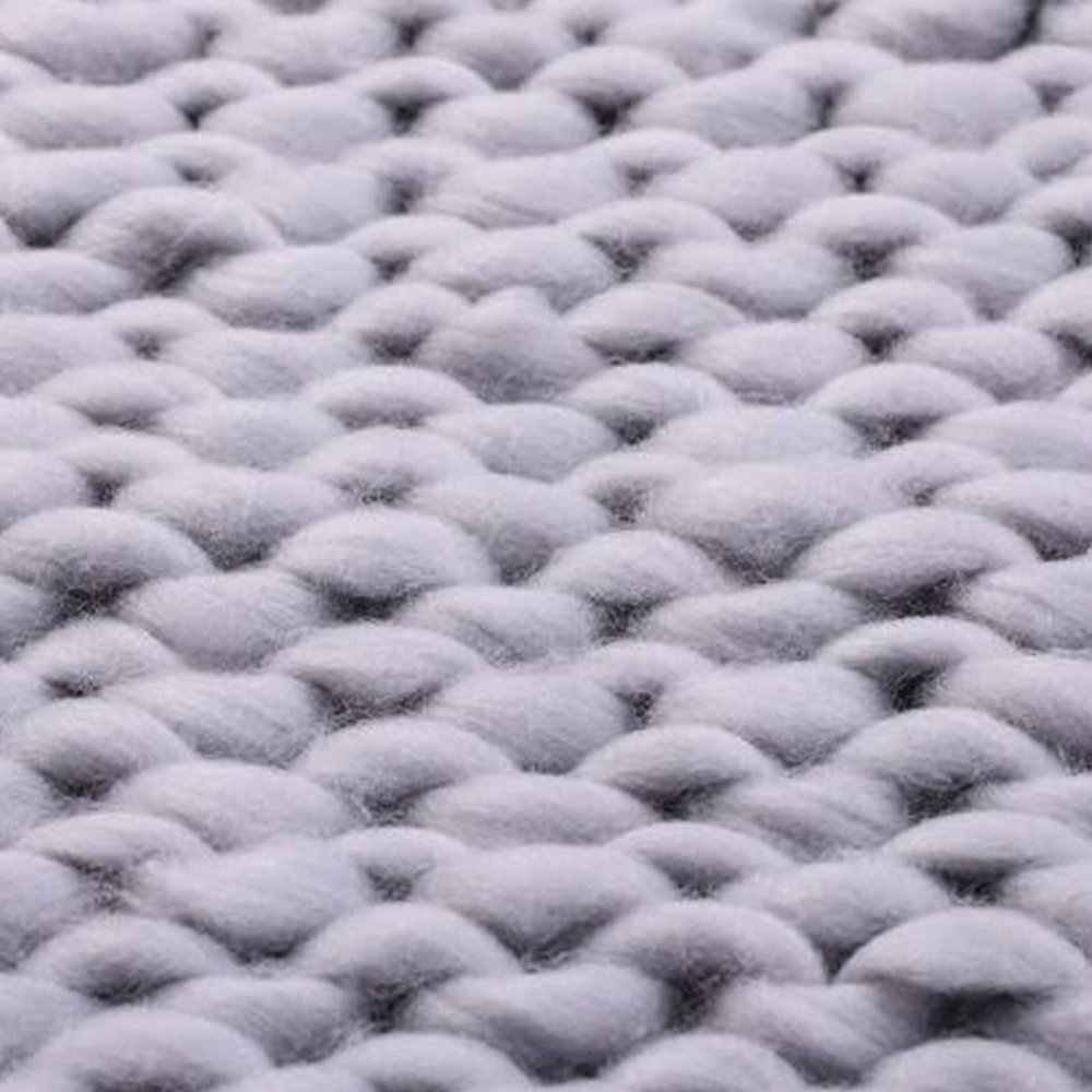Daoyuan Coarse Blanket Knitting Blanket Short and Chunky Thick Thread Blanket Hand-Woven Beautiful Home Decoration for Sofa Blanket Bed Cover Pet Bed Gift Baby Blanket