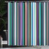 Ambesonne Abstract Shower Curtain, Barcode Lines Like Stripes Vertical Pattern Funky Modern Tile Illustration, Cloth Fabric Bathroom Decor Set with Hooks, 69" W x 84" L, Sea Green view 3