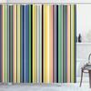 Ambesonne Abstract Shower Curtain, Barcode Lines Like Stripes Vertical Pattern Funky Modern Tile Illustration, Cloth Fabric Bathroom Decor Set with Hooks, 84" Long Extra, Apple Green view 1